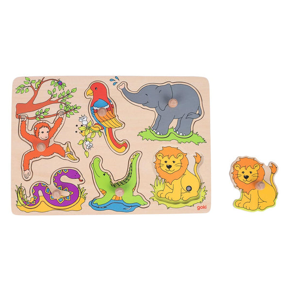 HABA 3902 6 Little Hand Puzzles – Animals, Multi-Coloured
