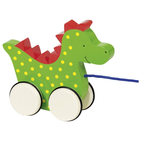 Goki Toys Pull-Along Animals - Dragon Saro, Wood Toys