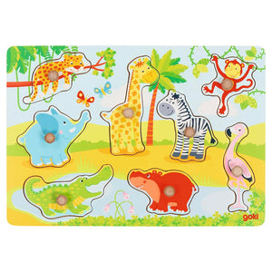 Lift-out puzzle - African baby animals