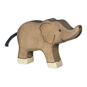 Elephant, small, trunk raised