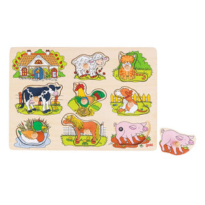 Sound-puzzle, farm, with animal voices