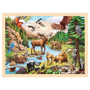 Wooden Puzzle - North American Wilderness - 96 pieces