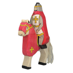 Red knight with cloak, riding (without horse)