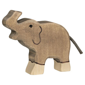 Elephant, small, trunk raised