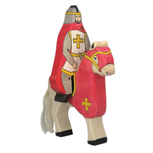 Red knight with cloak, riding (without horse)
