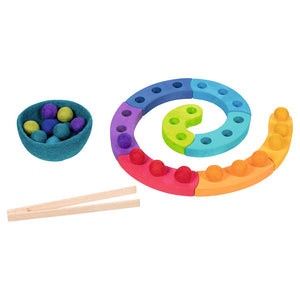 Color sortig game and Advent spiral, 34 pieces