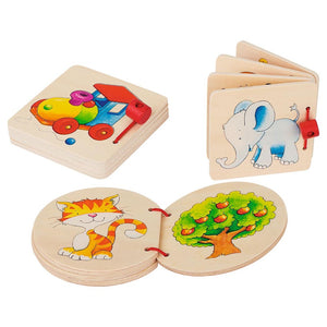 Wooden Discovery Board Books (12 per Display - 3 assorted)