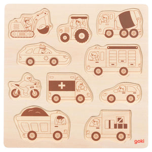 Lift-out puzzle - Vehicles with Background