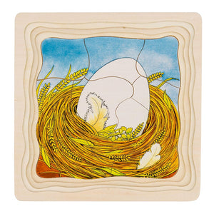 Puzzle - chicken, 4 layers