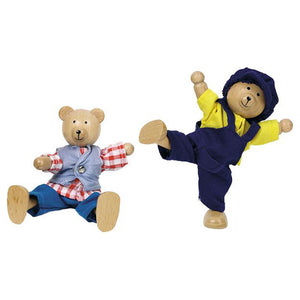 Flexible Bear puppets - Benna & Bennoh with Wardrobe