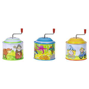 Vintage-Style Musical Tin Boxes (12 per Display - 3 assorted)