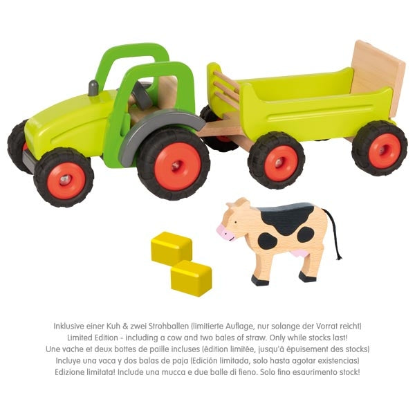 Large wooden clearance tractor toy